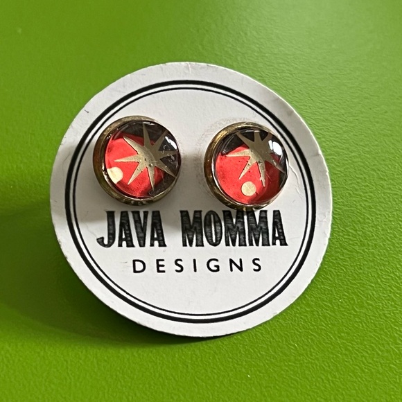 earrings Starbucks card recycled STAR HOLIDAY Googie dainty NEW! - Picture 3 of 8